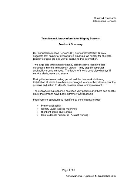 Full summary and report