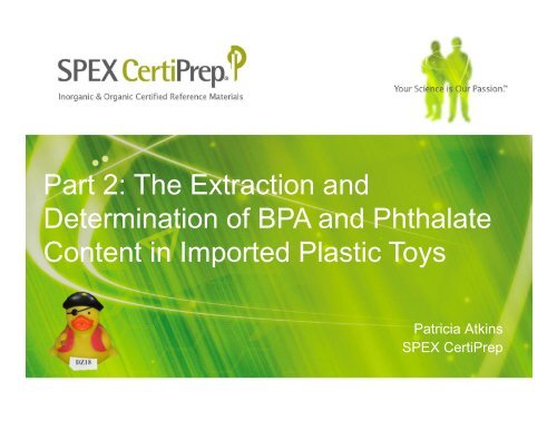 Part 2: The Extraction and Determination of BPA and Phthalate ...