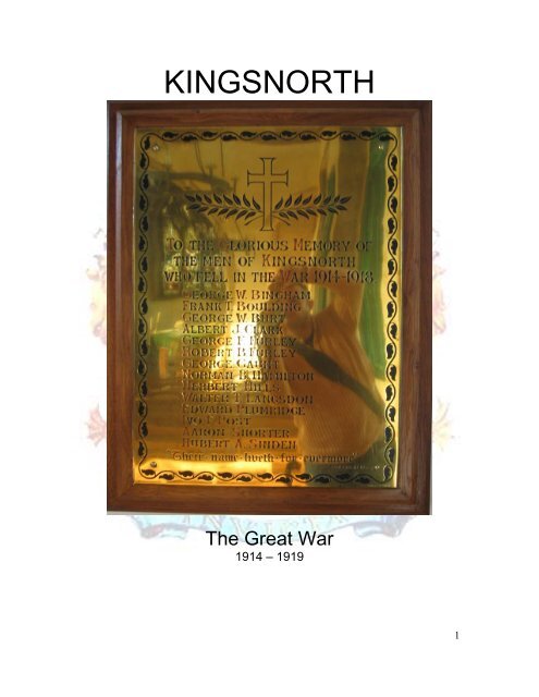 KINGSNORTH - Kent Fallen