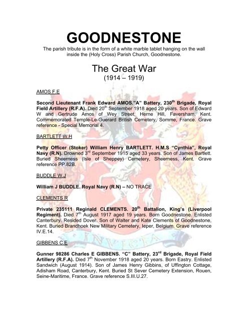 GOODNESTONE - Kent Fallen