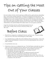 Tips on Getting the Most Out of Your Classes