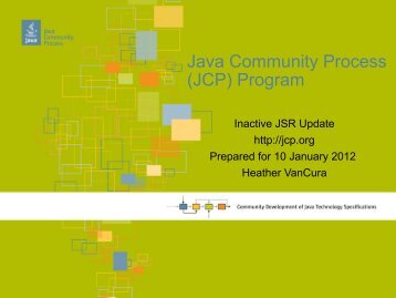 Dormant - Java Community Process Program