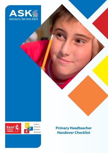 Primary Headteacher Handover Checklist - Kent Trust Web