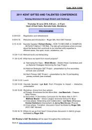 Conference programme - Kent Trust Web