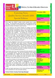 Fostering News Qulaity Service Awards 2006 ... - Kent Trust Web