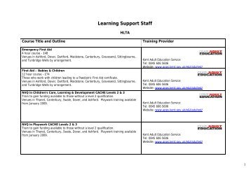 Learning Support Staff â Kent Trust Web â Supporting Children
