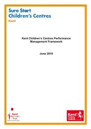 performance management of kent children's centres - Kent Trust Web