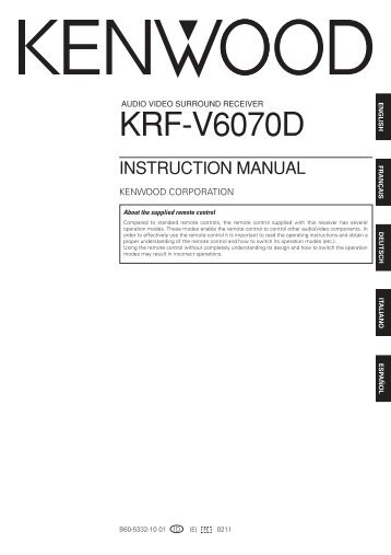 KRF-V6070D - Kenwood