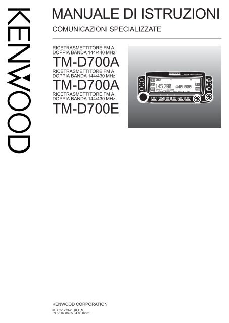 TM-D700(SP) I 00 Cover - Kenwood