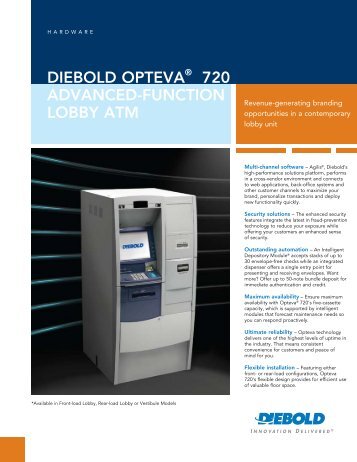 Diebold Opteva® 720 advanced-Function lobby atm