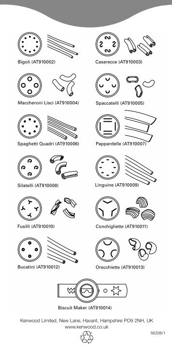 56338 AT910 Pasta Attac multi - Kenwood