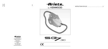 Kenwood Steam Cleaner Instruction Manual SC730