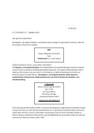 Elternbrief Oktober 2011 - Johannes Kepler Privatschulen