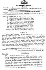 Orders Issued G O P No Old Kerala Gov In Government Of