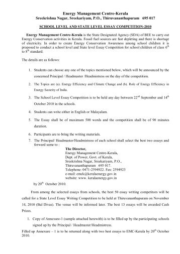 Essays on energy conservation