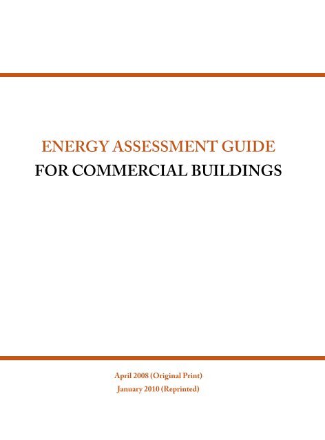 energy assessment guide for commercial buildings - ECO-III