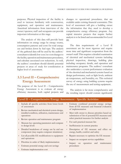 energy assessment guide for commercial buildings - ECO-III