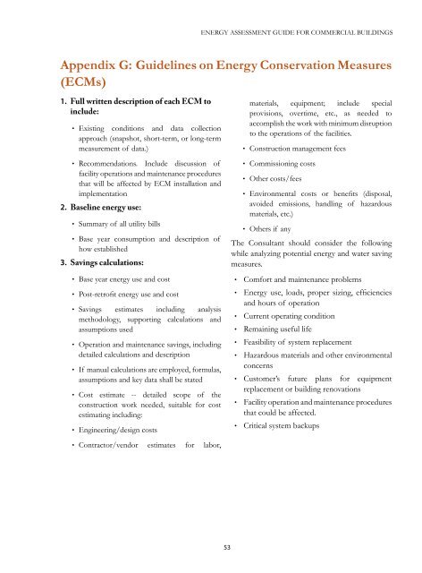 energy assessment guide for commercial buildings - ECO-III