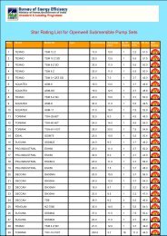 Star Rating List for Openwell Submersible Pump Sets