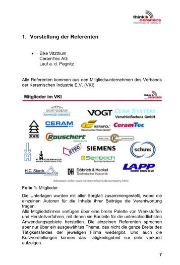 Vorstellung der Referenten - Verband der Keramischen Industrie e.V.