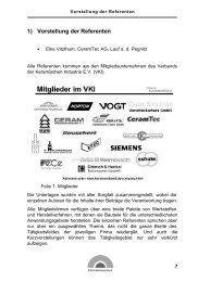 Vorstellung der Referenten - Verband der Keramischen Industrie e.V.