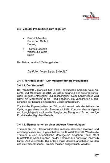 257 3.4 Von der Produktidee zum Highlight â¢ Friedrich Moeller ...