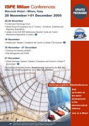 ISPE Milan Conferences - Kereon AG