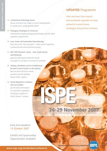 2819 ISPE Amsterdam Update Prog:Mise en page 1 - Kereon AG