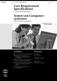 User Requirement Specifications Testen von Computer ... - Kereon AG