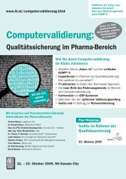 Computervalidierung: QualitÃ¤tssicherung im Pharma ... - Kereon AG