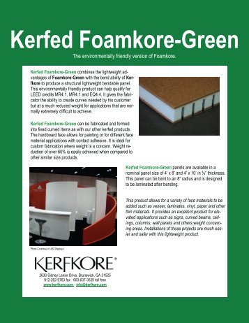 Kerfed Foamkore-Green