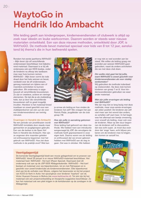 Kerkinformatie nr. 178, februari 2010 - Kerk in Actie