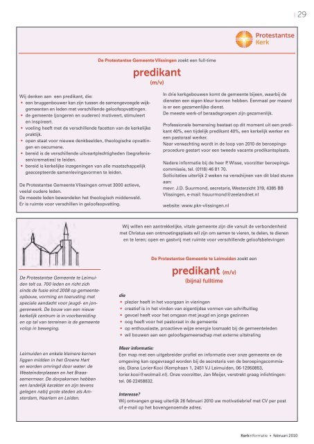 Kerkinformatie nr. 178, februari 2010 - Kerk in Actie