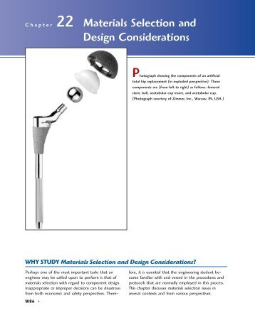 Chapter 22 Materials Selection and Design Considerations