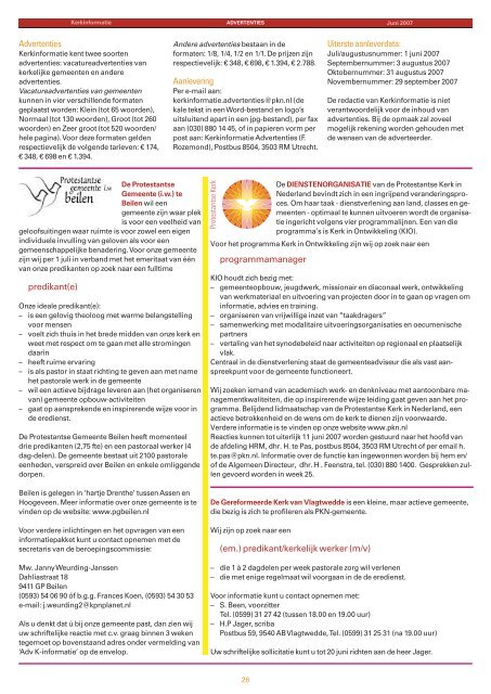 Kerkinformatie nr. 149, juni 2007 - Kerk in Actie