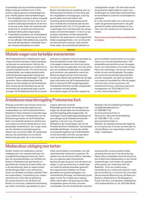 Kerkinformatie nr. 149, juni 2007 - Kerk in Actie