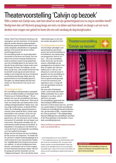 Kerkinformatie nr. 164, november 2008 - Kerk in Actie