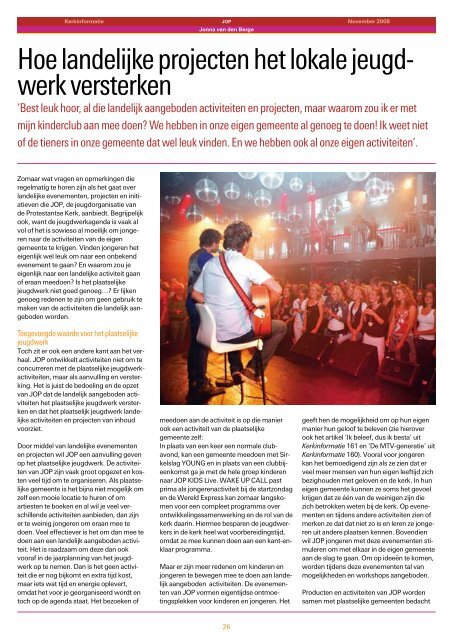 Kerkinformatie nr. 164, november 2008 - Kerk in Actie