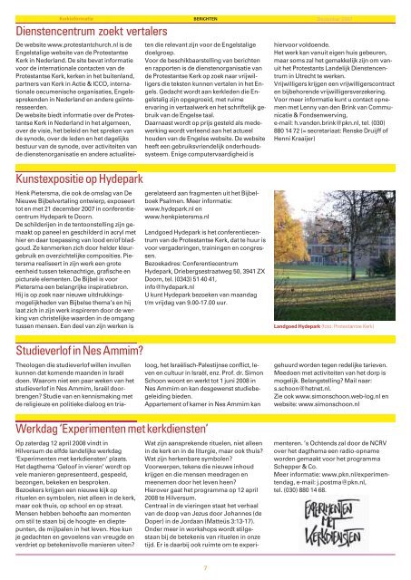 Kerkinformatie nr. 154, december 2007 - Kerk in Actie