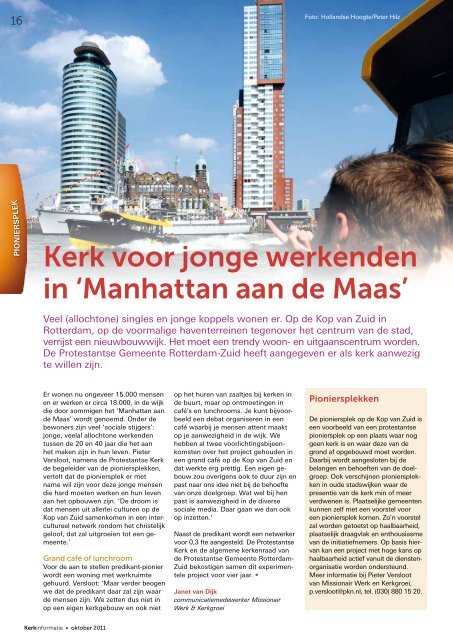 Kerkinformatie nr. 196, oktober 2011 - Kerk in Actie