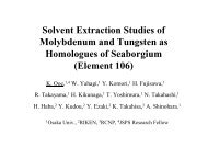 Solvent Extraction Studies of Molybdenum and Tungsten as ...