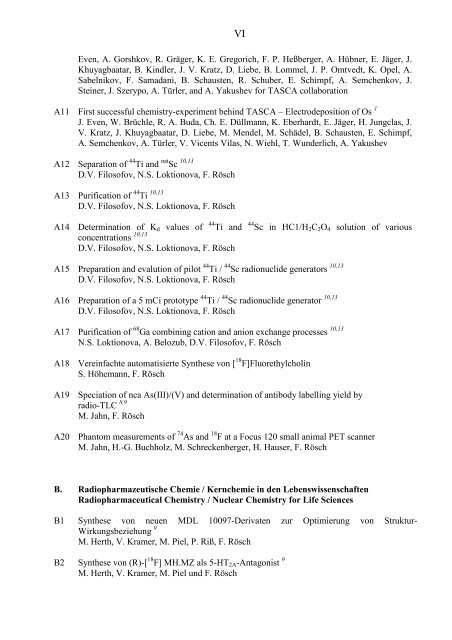 jahresbericht 2007 - Institut fÃ¼r Kernchemie - Johannes Gutenberg ...