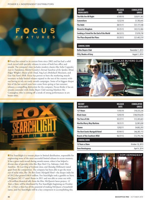 Boxoffice® Pro - October 2013