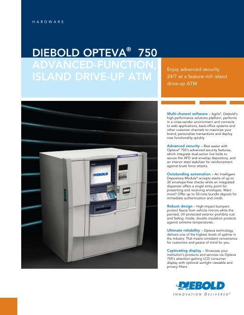 Diebold Opteva® 750 Advanced-function, island ... - ATM Vendors