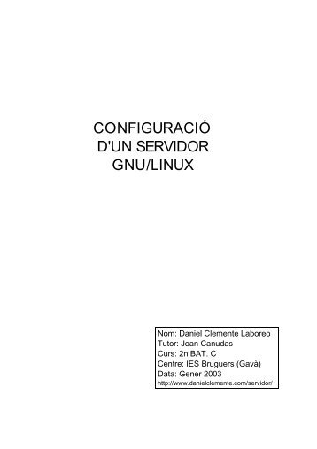 ConfiguraciÃ³ d'un servidor GNU/Linux - Daniel Clemente
