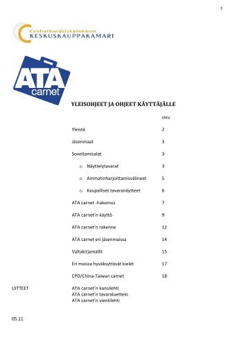 ATA-yleisohjeisiin - Kauppakamari