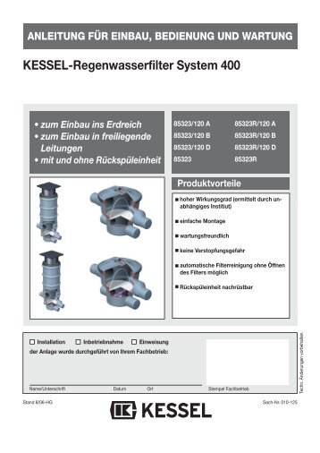 KESSEL-Regenwasserfilter System 400