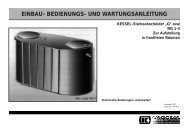 einbau- bedienungs- und wartungsanleitung - Kessel Design