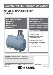 KESSEL-Regenwasserspeicher Aqabase® - Kessel Design