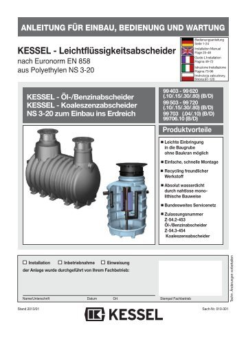 5. Einbau und Montage - Kessel